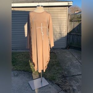 Knee length tan faith dress